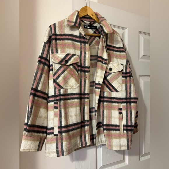 SOLD - Zara Plaid Shacket - Picture 1 of 3